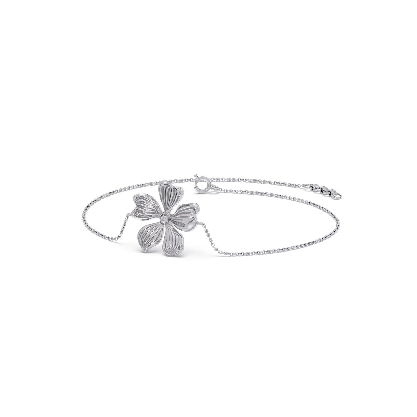Floret Plain Gold Chain Bracelet