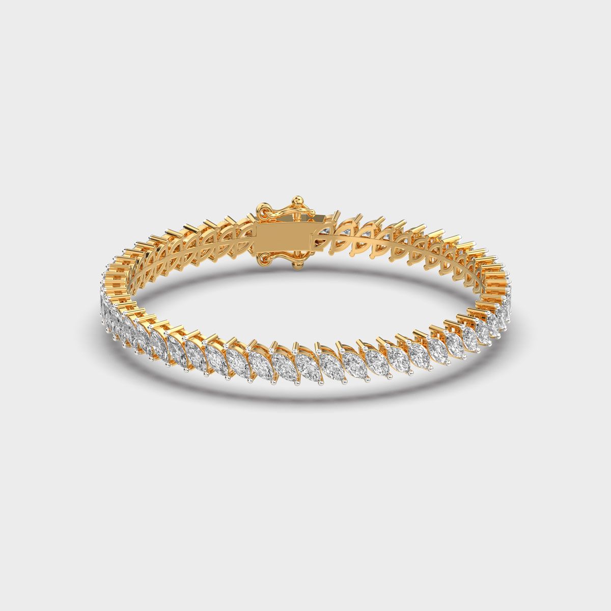 Marquise Laurel Row Diamond Bracelet