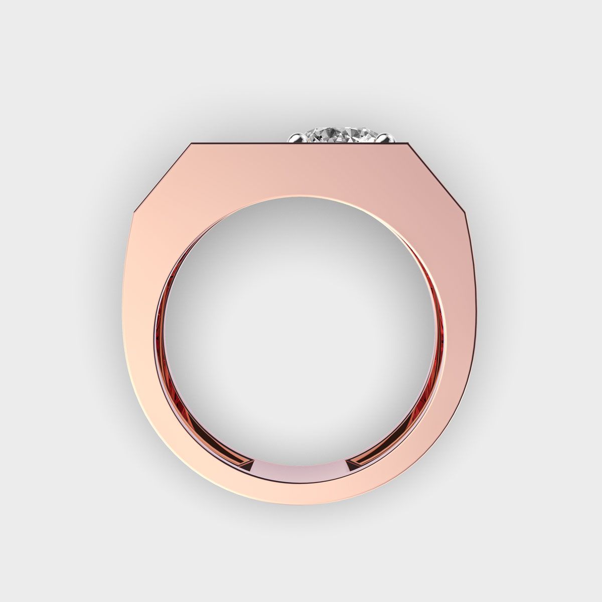Chunky Diamond Band Ring - View 4