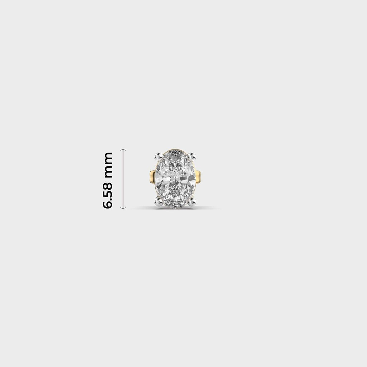 Flux Oval Diamond Studs For Men