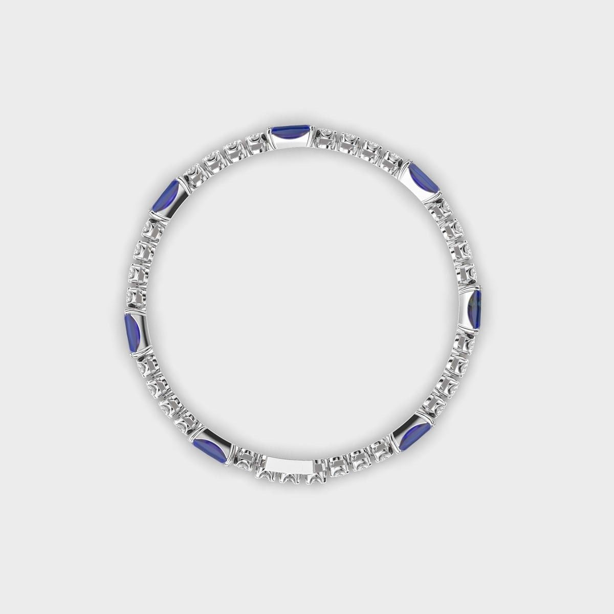 Royal Blue Diamond Tennis Bracelet
