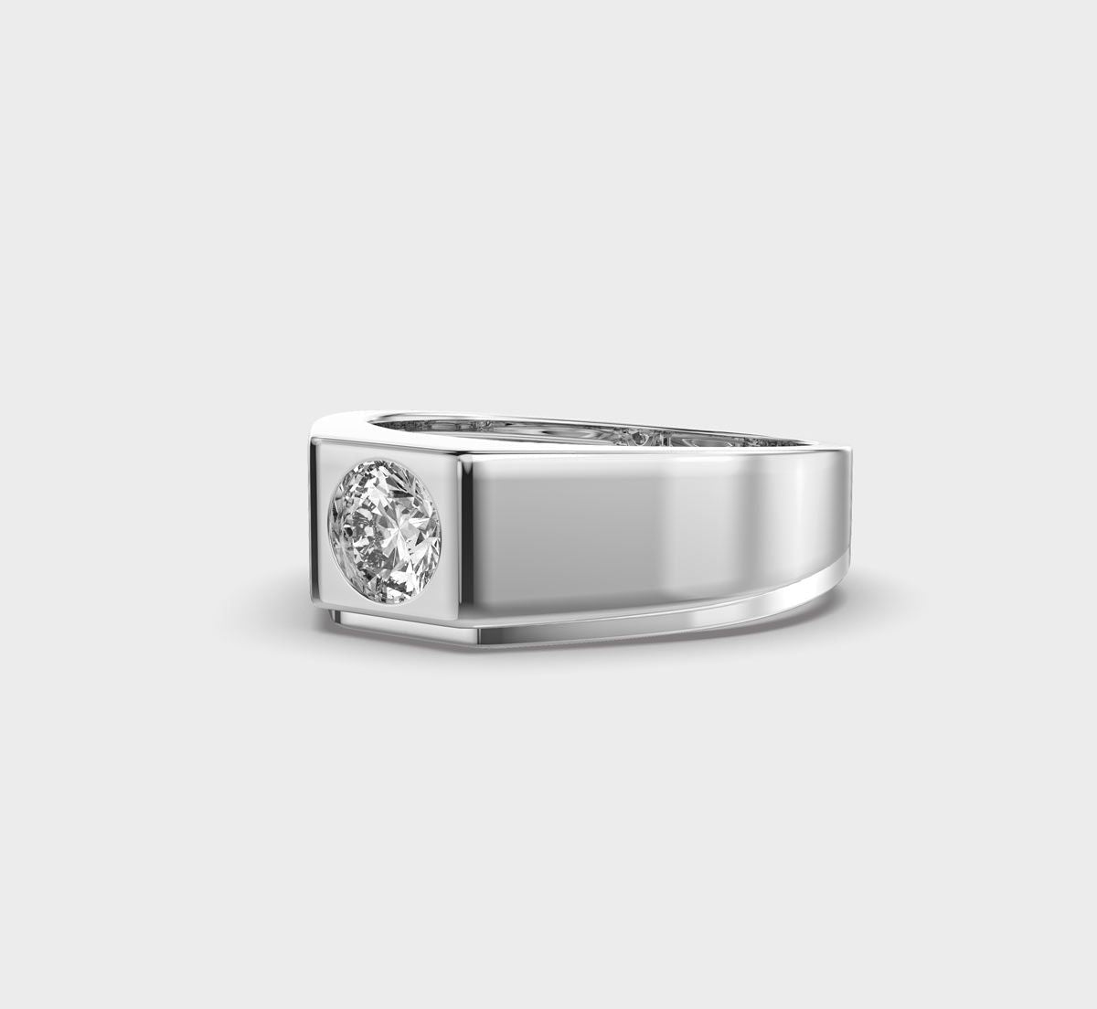 Classic Round Diamond Band for Men - View 7