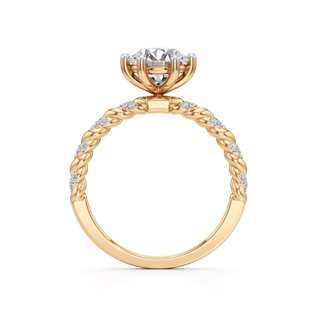 Twist of Eternity Solitaire Ring