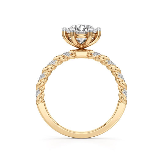 Twist of Eternity Solitaire Ring