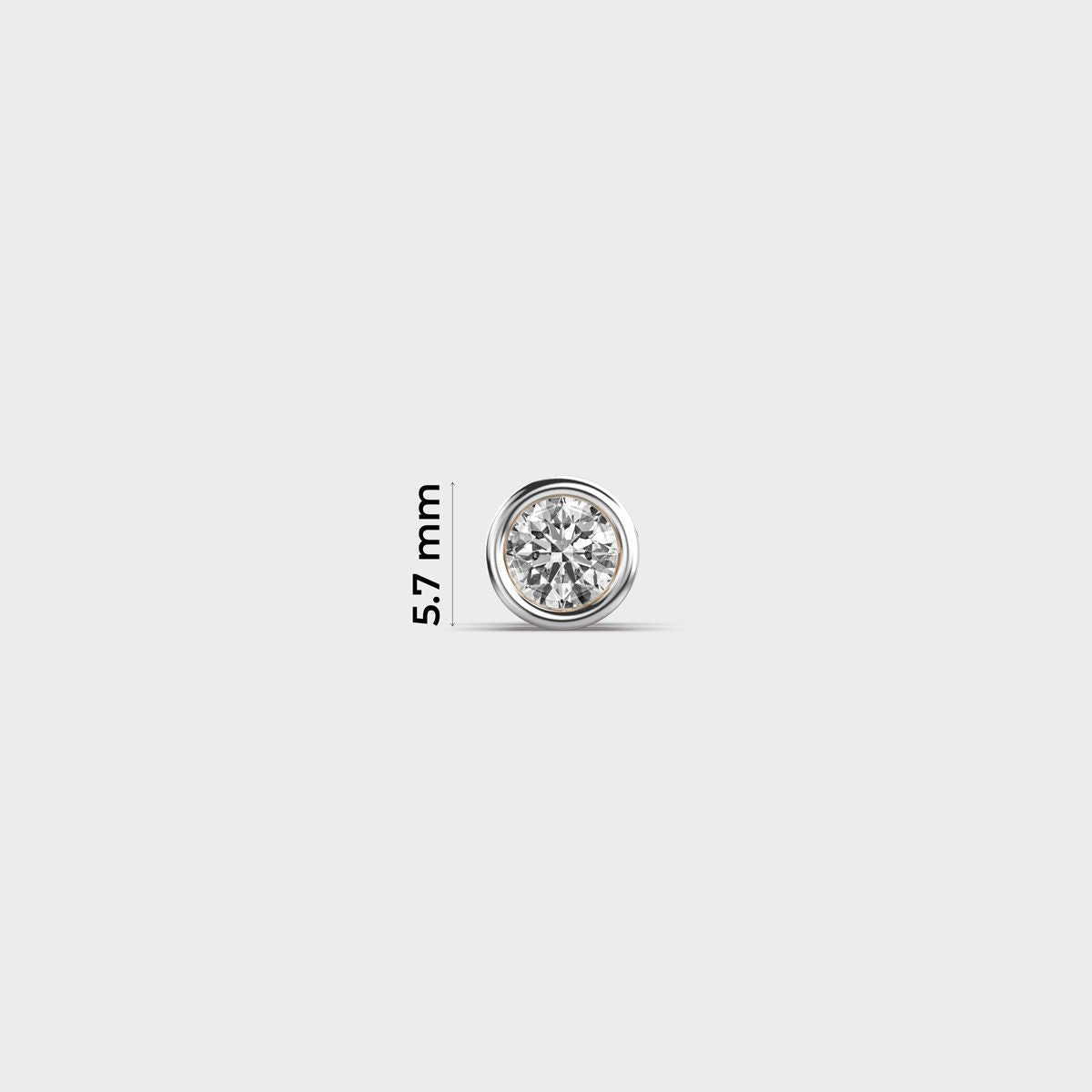 Shining Round Dot Diamond Stud For Men