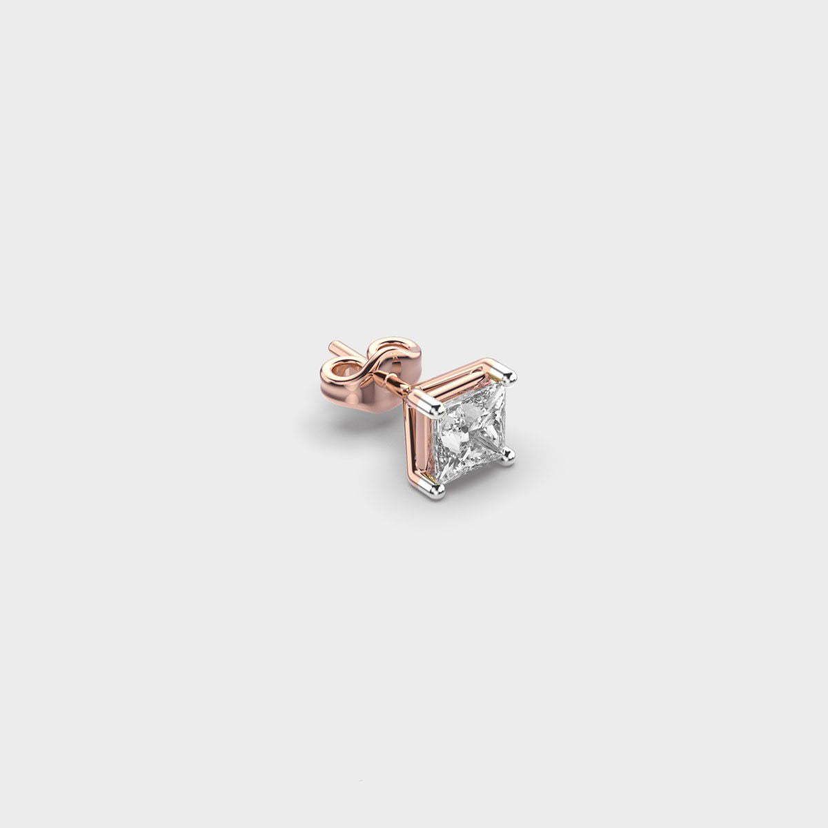 Grid Square Diamond Stud for Men
