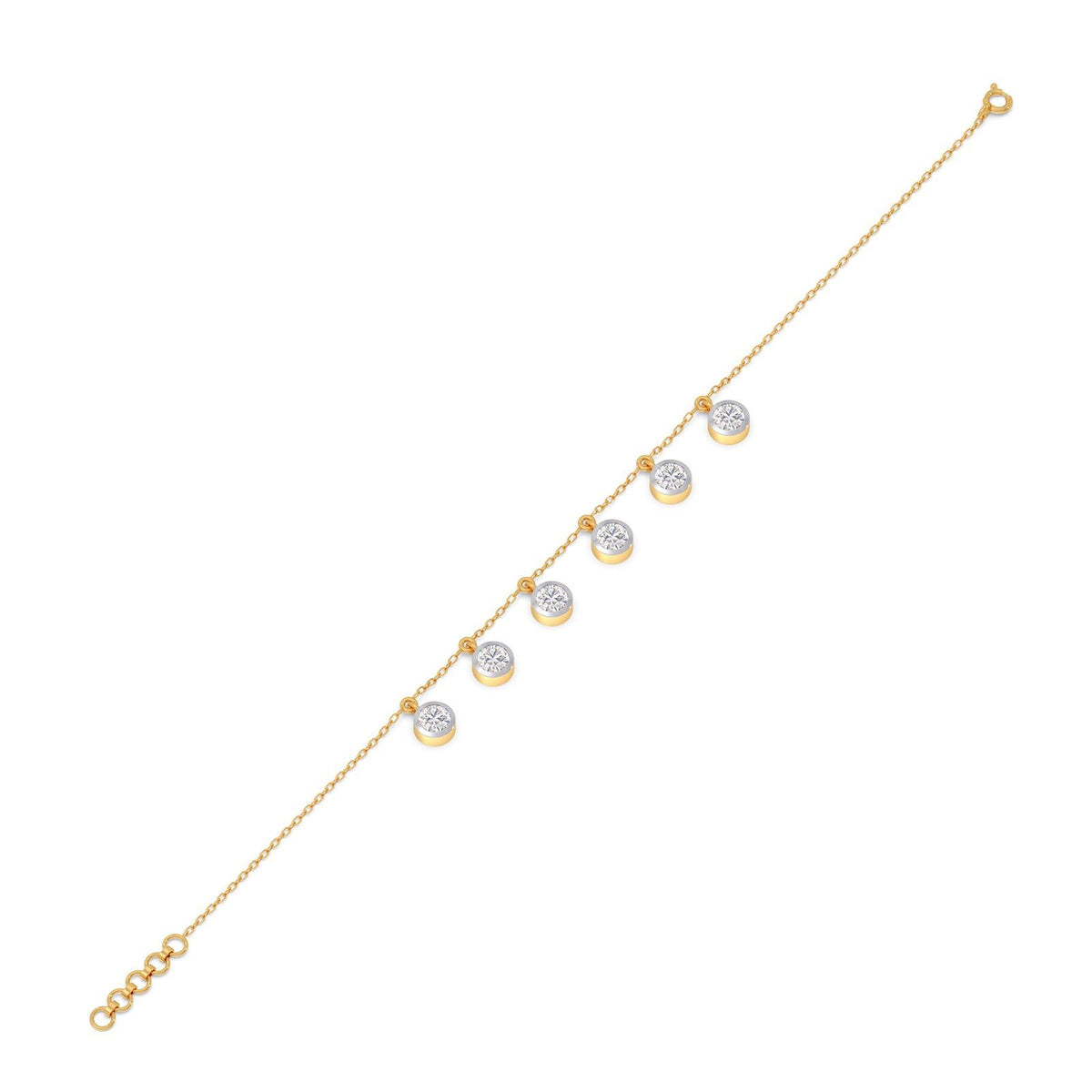 Orbit Line Diamond Chain Bracelet