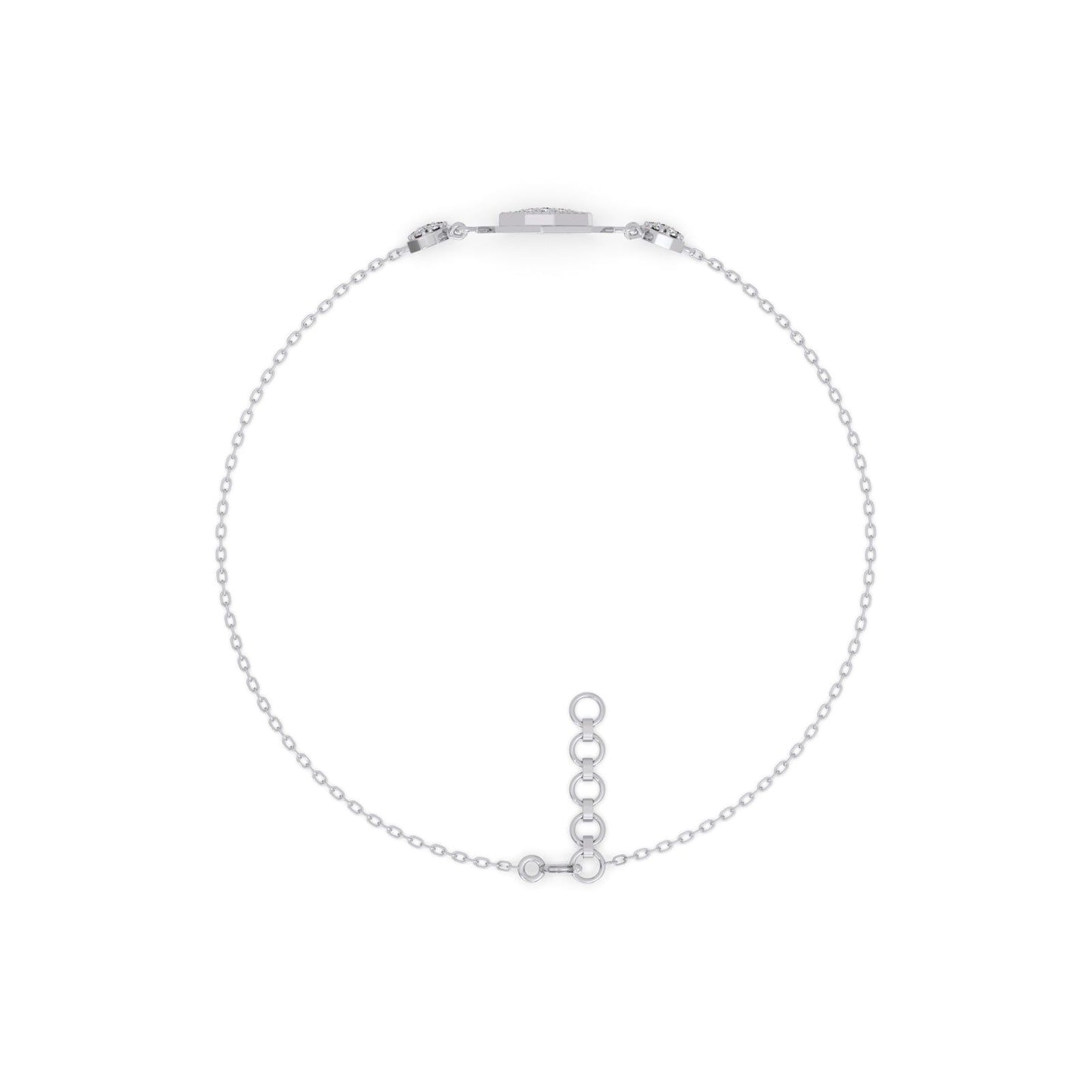 Elegant Geometric Round Diamond Bracelet