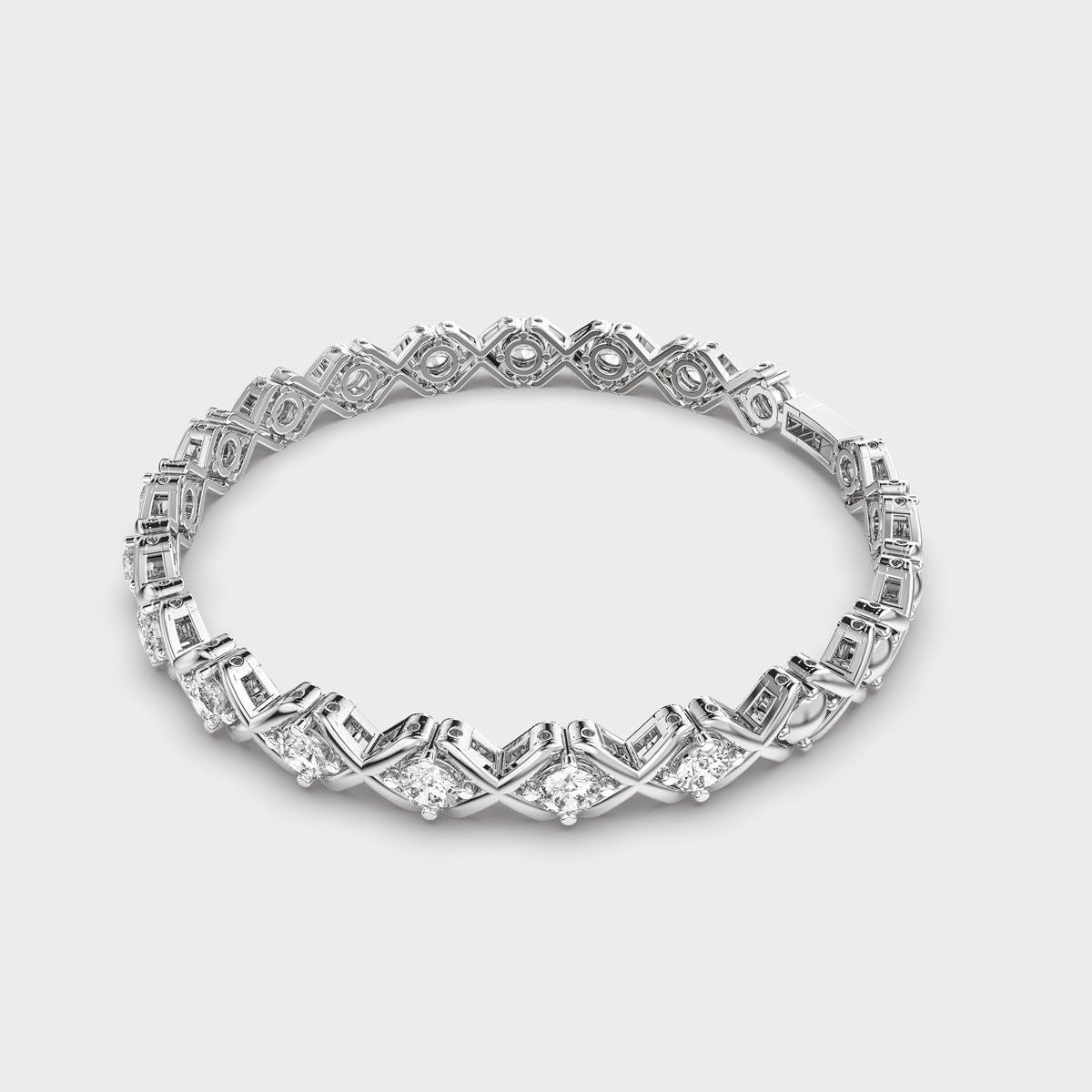 Cross And Nought Diamond Bracelet
