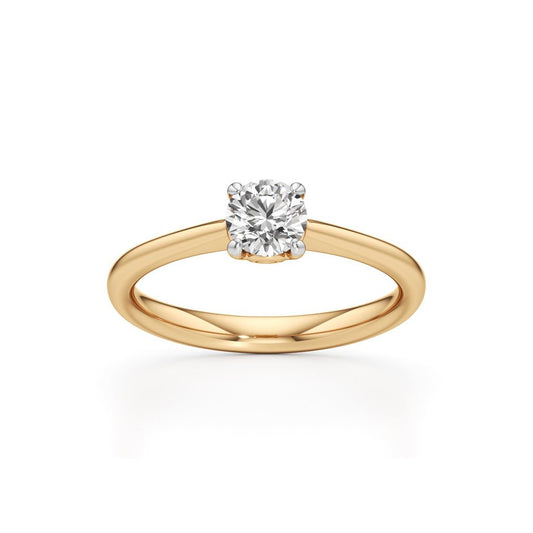 Solivira 0.50Ct four prong round cut solitaire ring