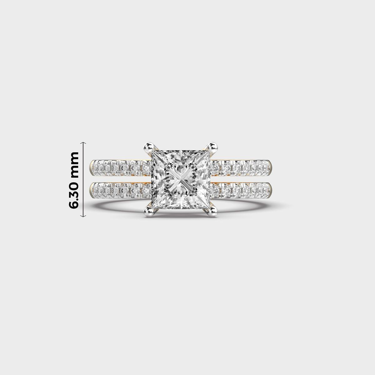 Double Band Bound Diamond Ring - View 5