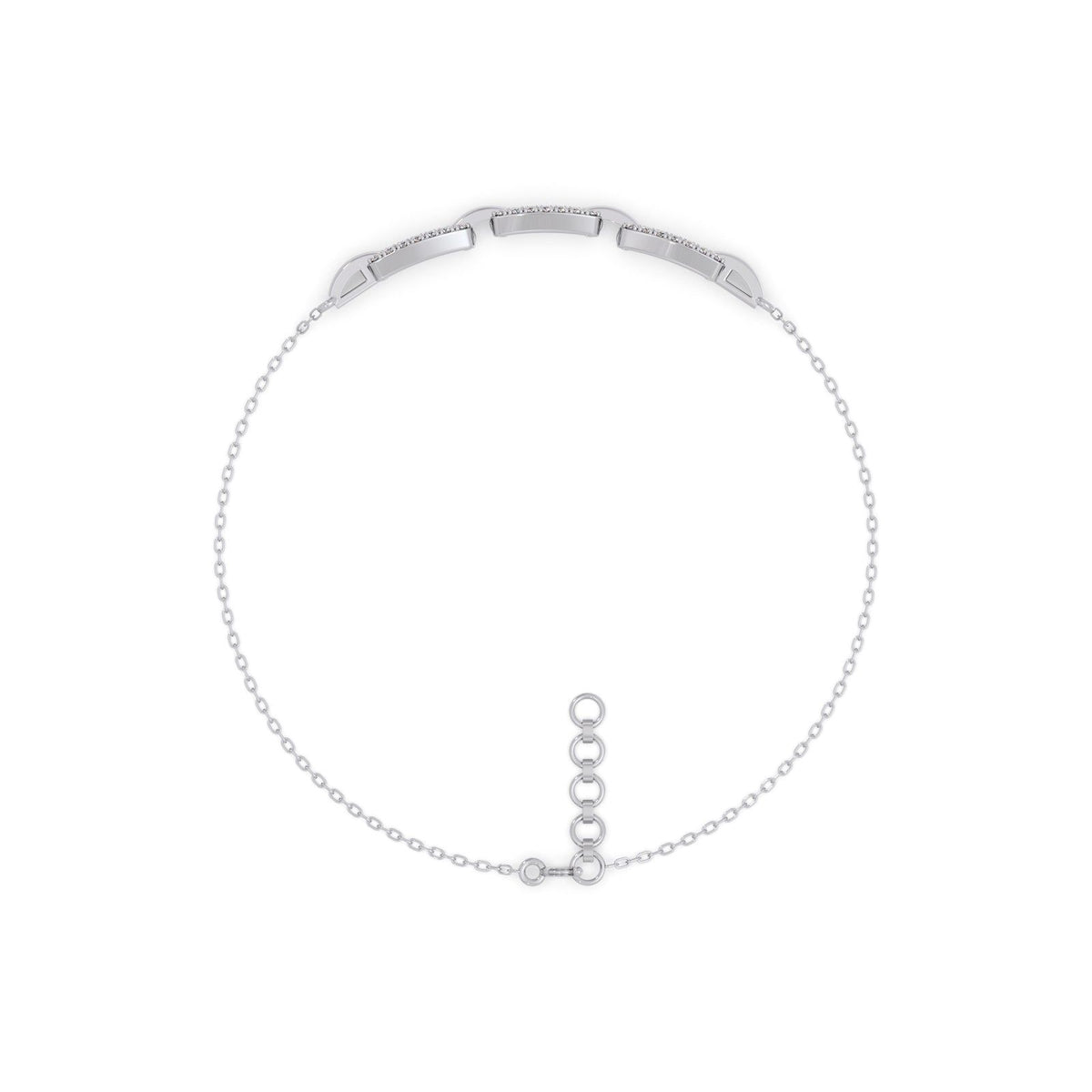Golden Interlink Diamond Bracelet