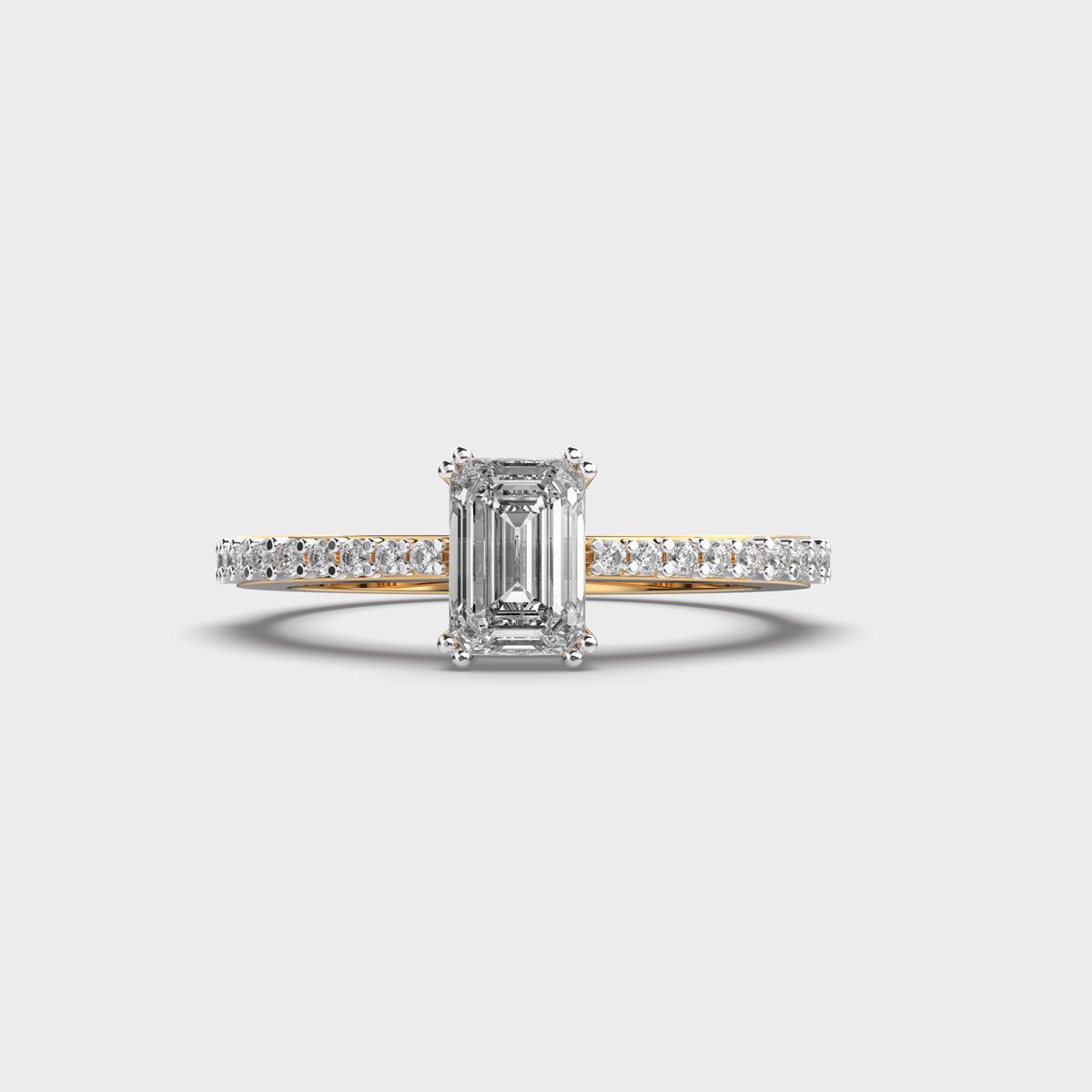 Emerald Diamond Pave Band Ring - View 1