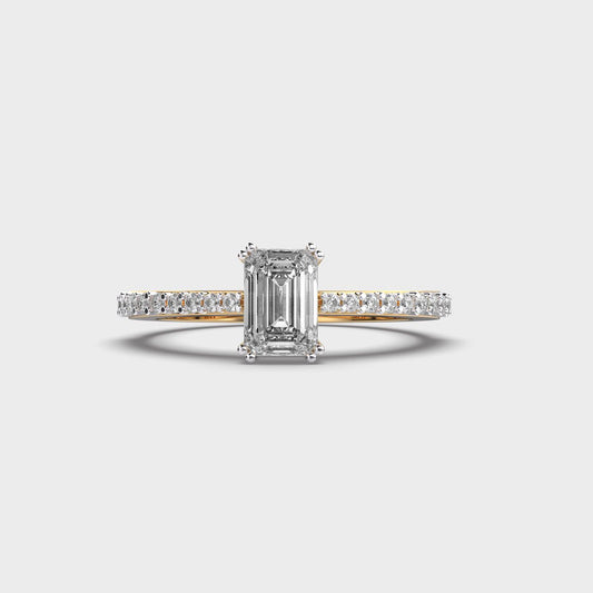 Emerald Diamond Pave Band Ring - View 1
