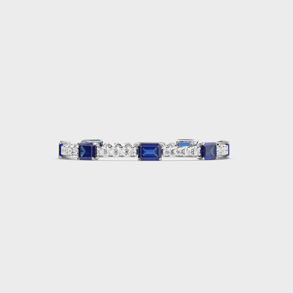 Royal Blue Diamond Tennis Bracelet