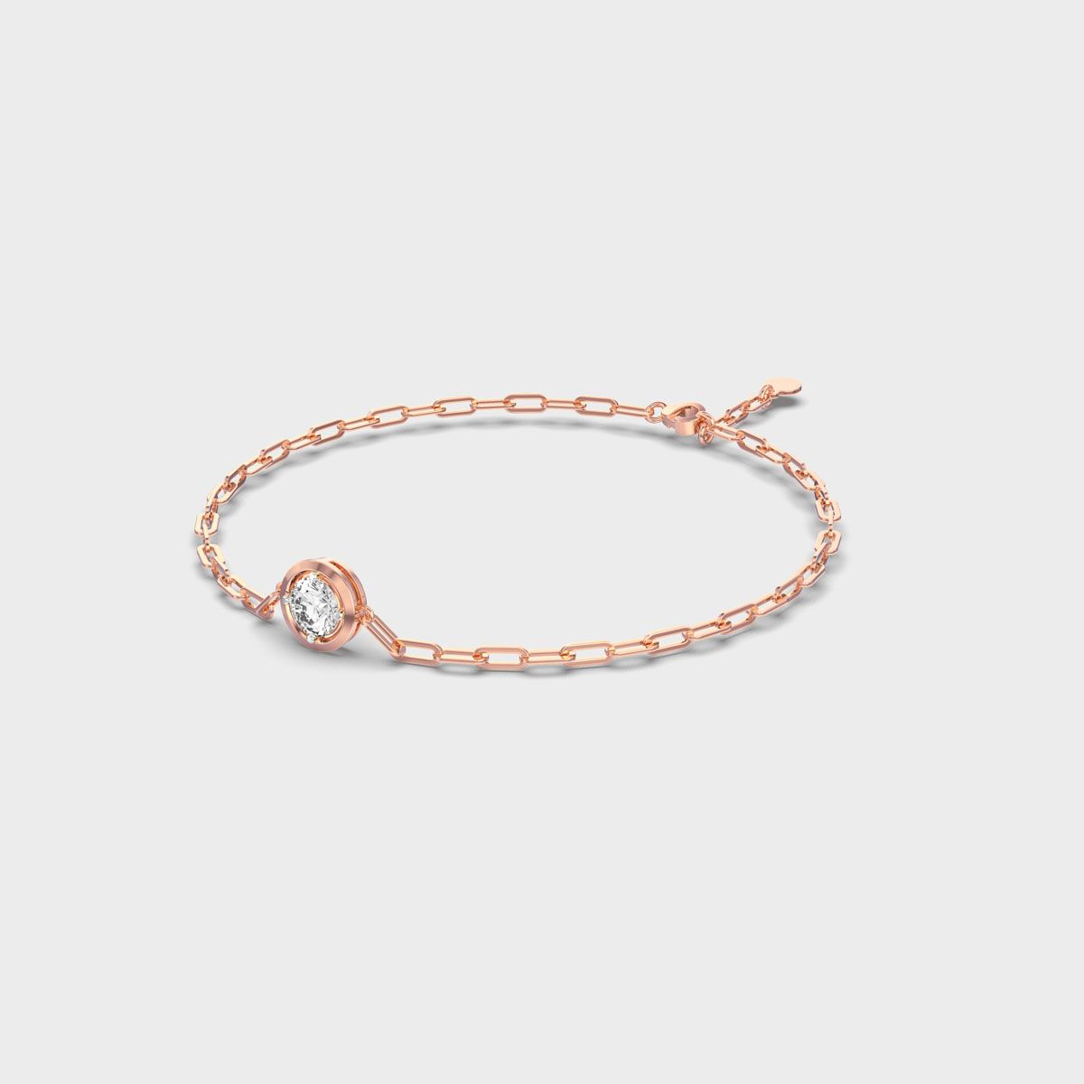 Solitaire Link Diamond Bracelet