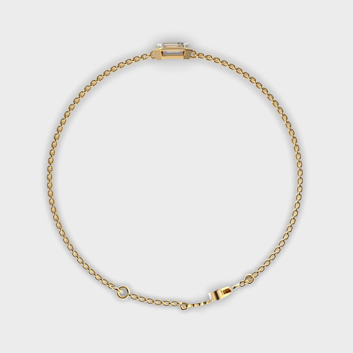 Minimal Everyday Emerald Diamond Bracelet