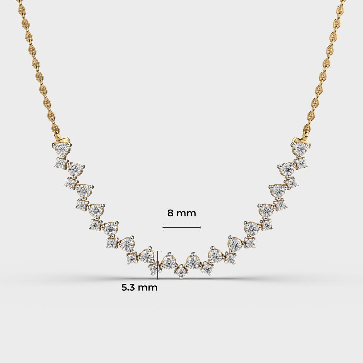 Charming Zigzags Diamond Necklace