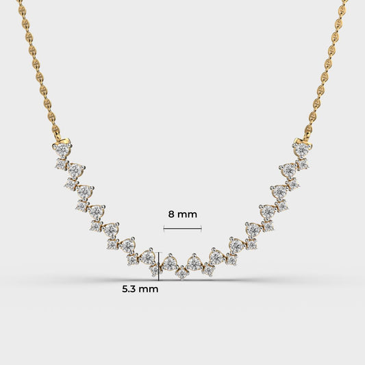 Charming Zigzags Diamond Necklace