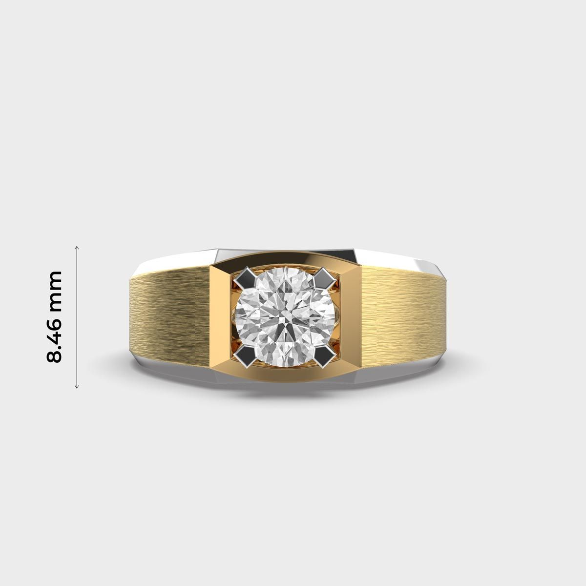 King's Dominion Round Diamond Band For Men - View 5