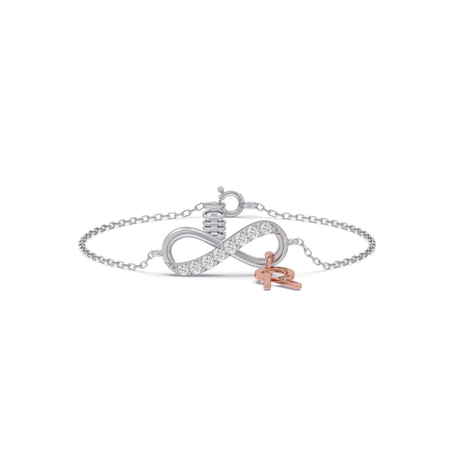 Unending Light Link R Diamond  Kids Bracelet