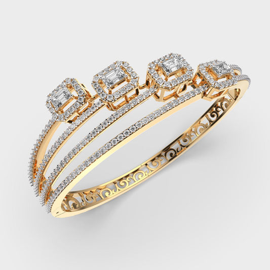 Flowing Harmony Step Diamond Bracelet