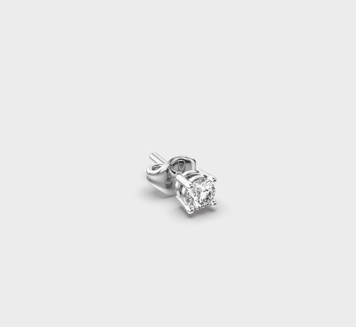 Classic Appeal Round Diamond Stud For Men