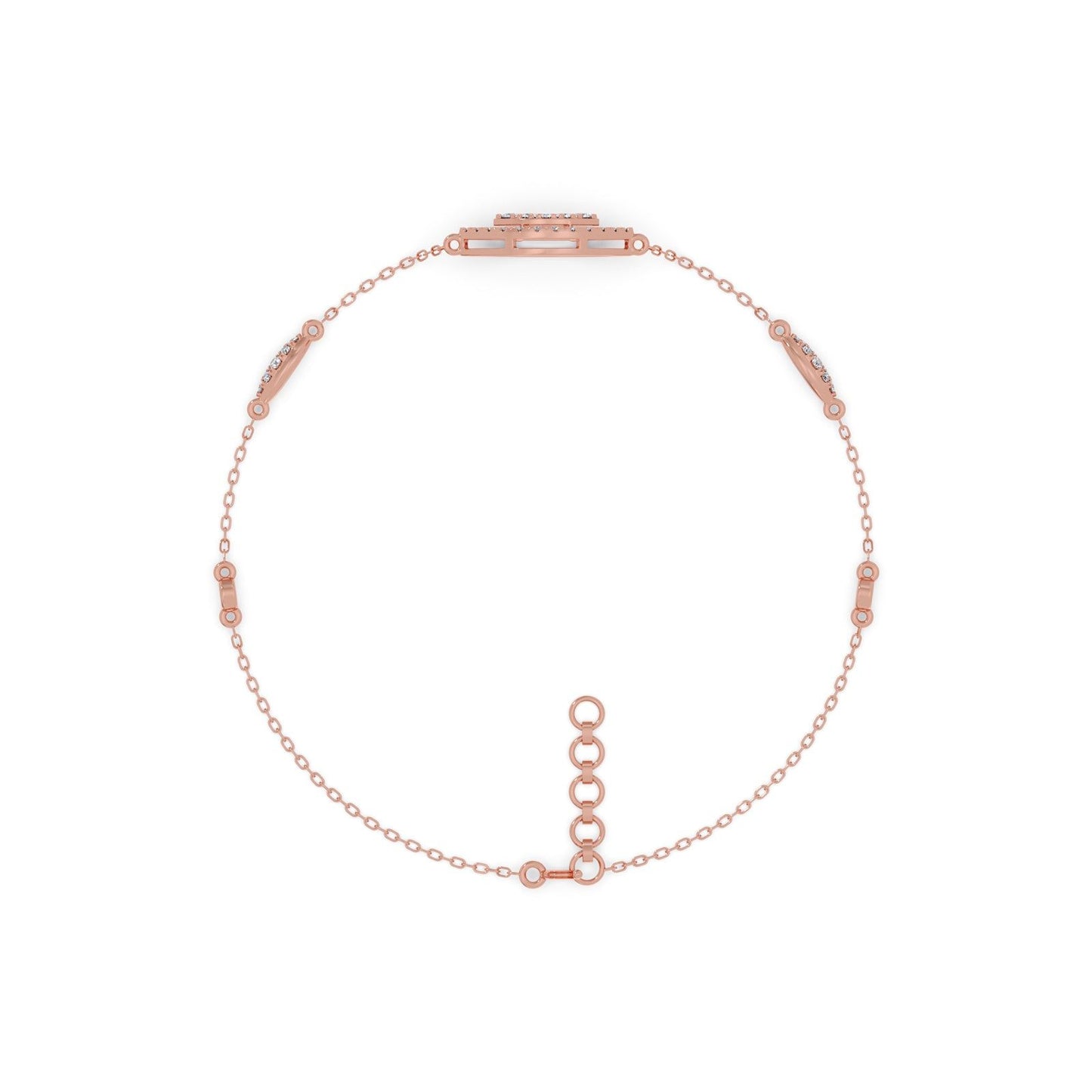 Marquise Eye Round diamond Bracelet