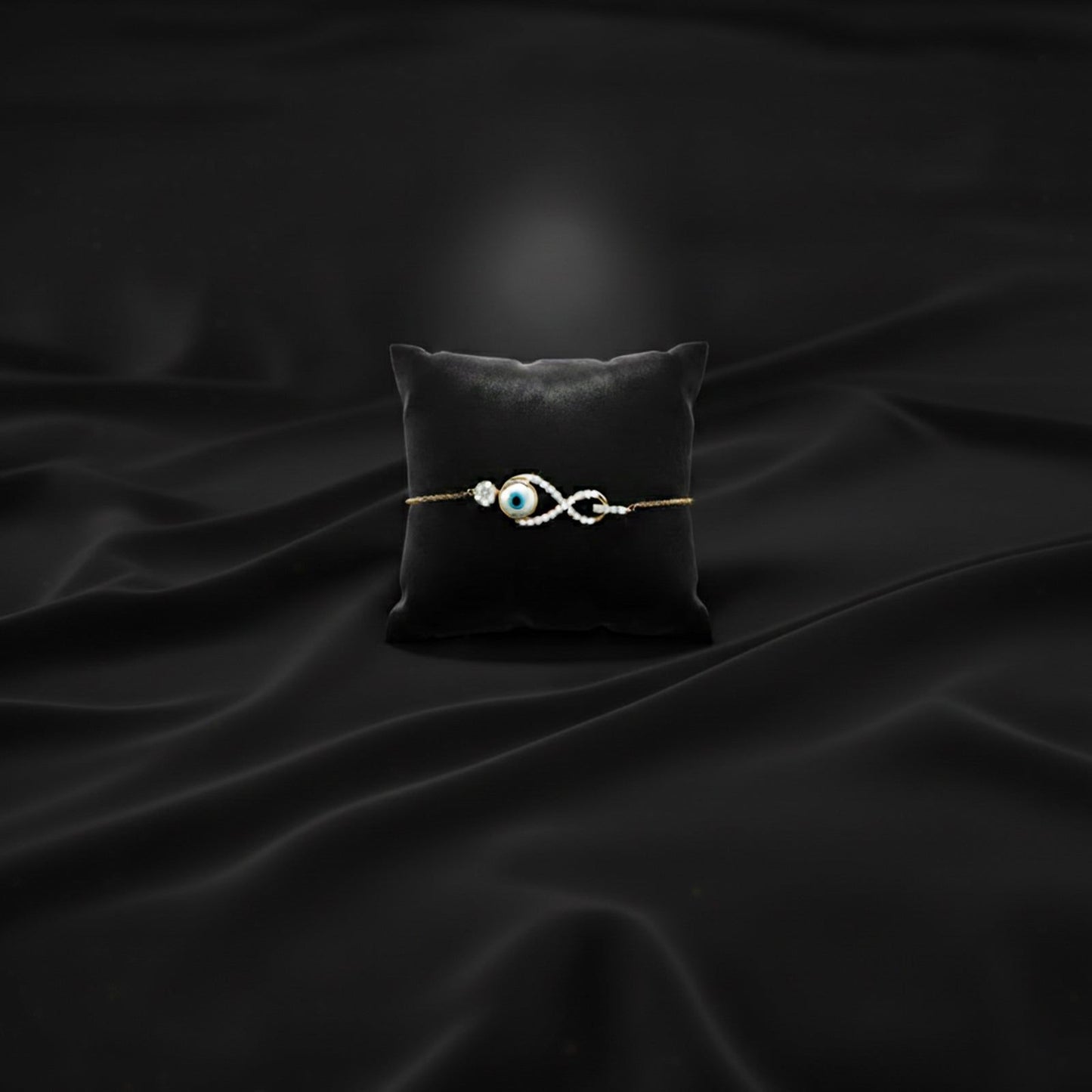 Infinite Evil Eye Round Diamond Bracelet