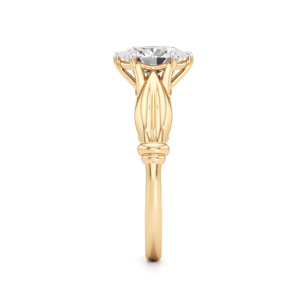 Aurora Bloom Solitaire Ring