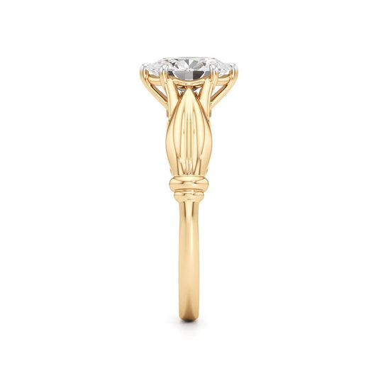 Aurora Bloom Solitaire Ring