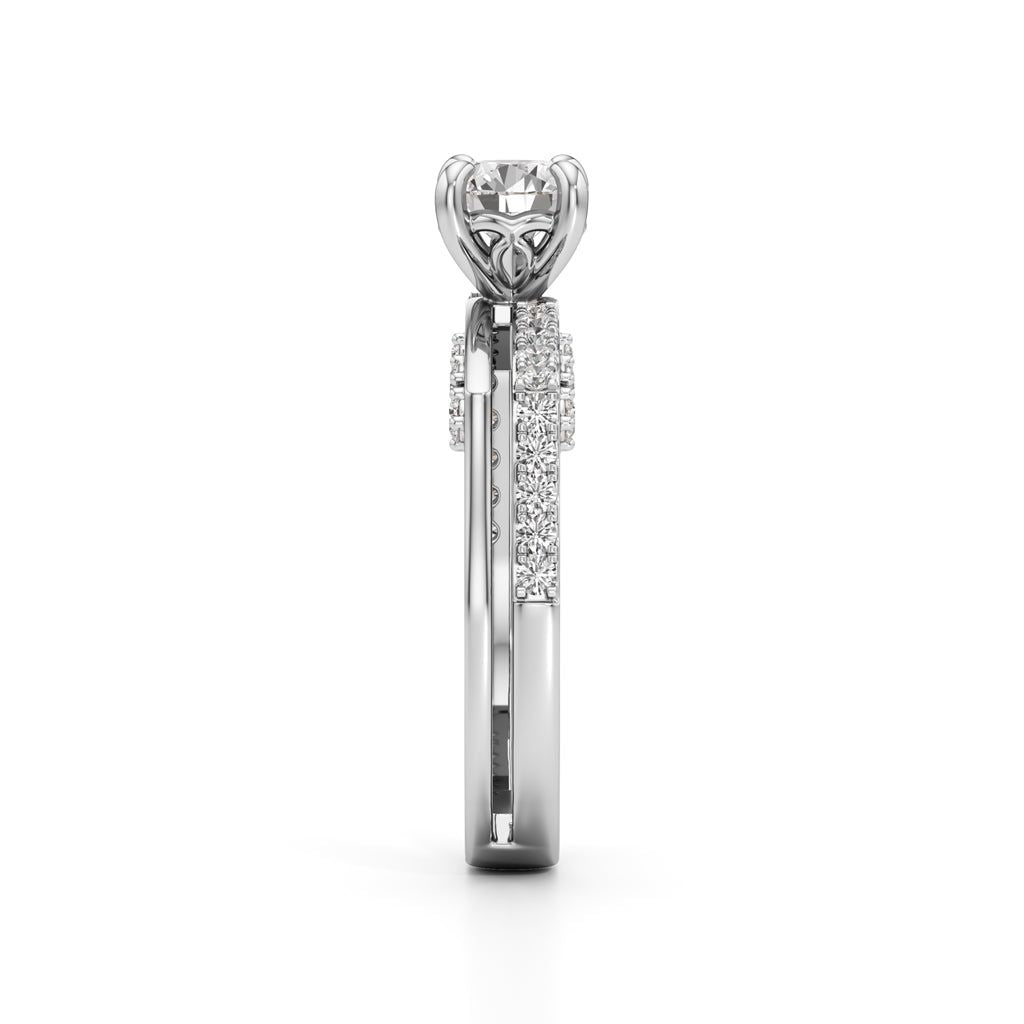 Celestia Dual-Band Solitaire Ring
