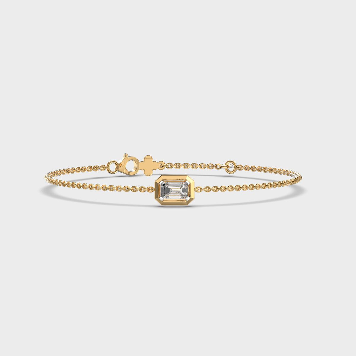 Minimal Everyday Emerald Diamond Bracelet