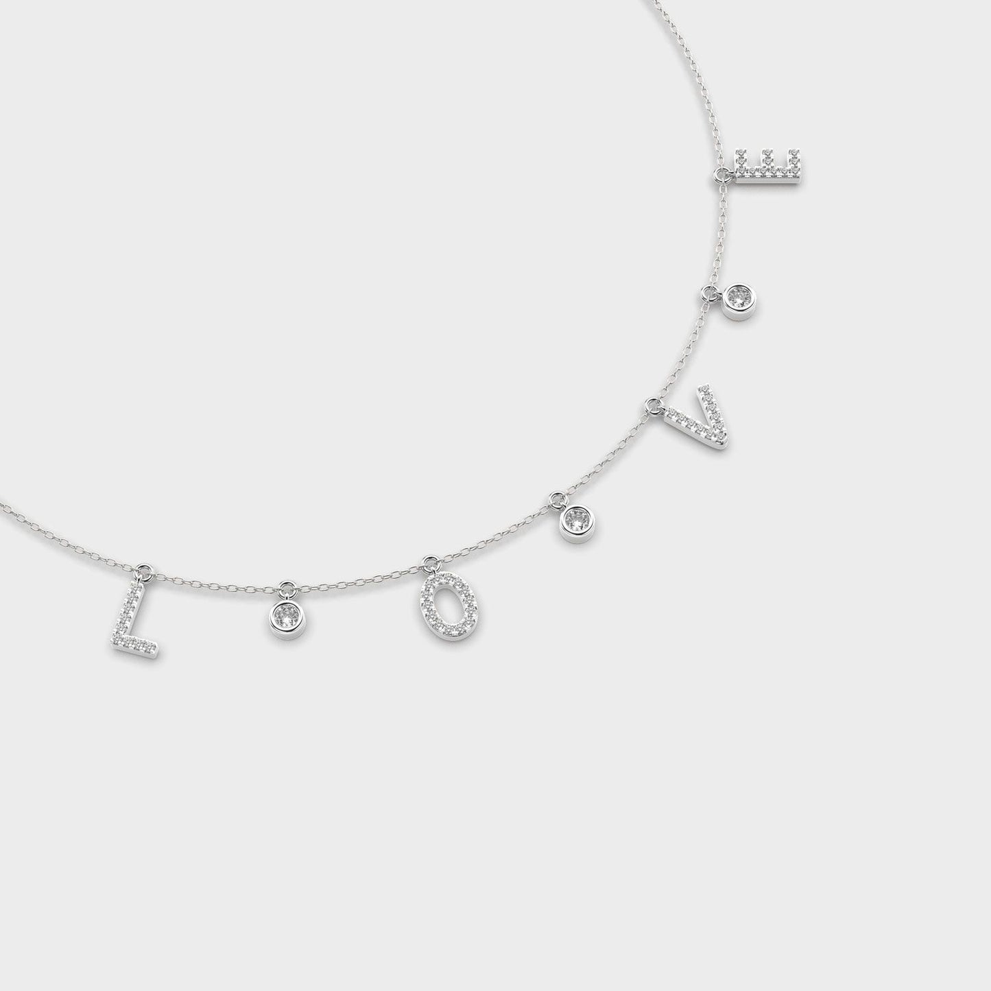 Love Lettered Diamond Necklace