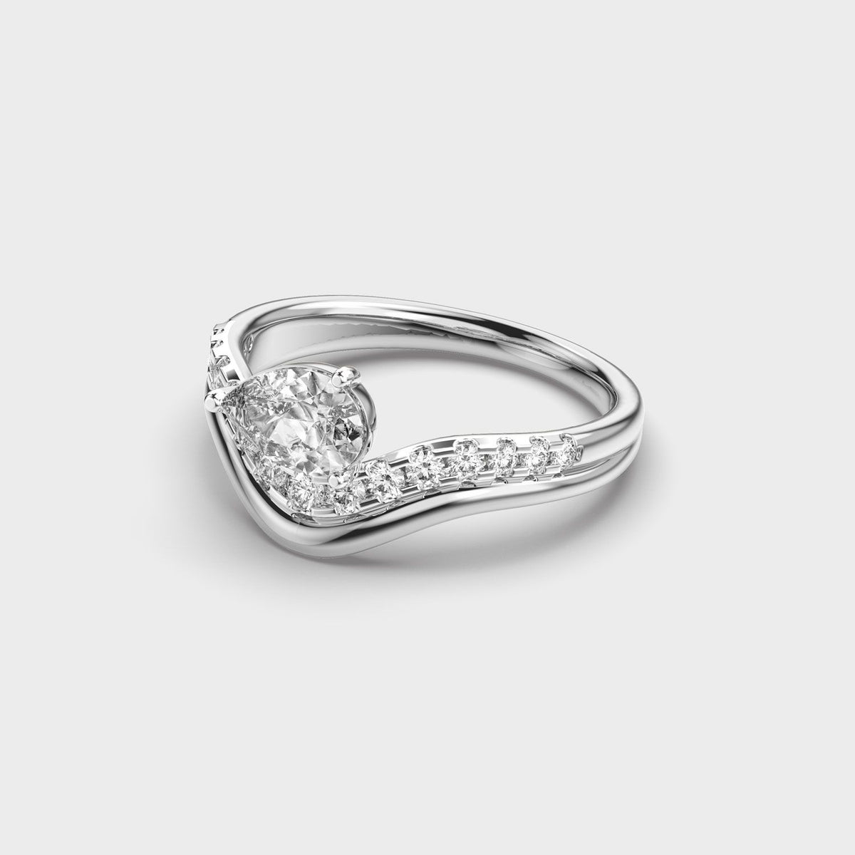 Modern Solitaire Vanki Diamond Ring - View 9