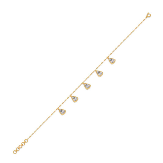 Curved Trillion Chain Bracelet