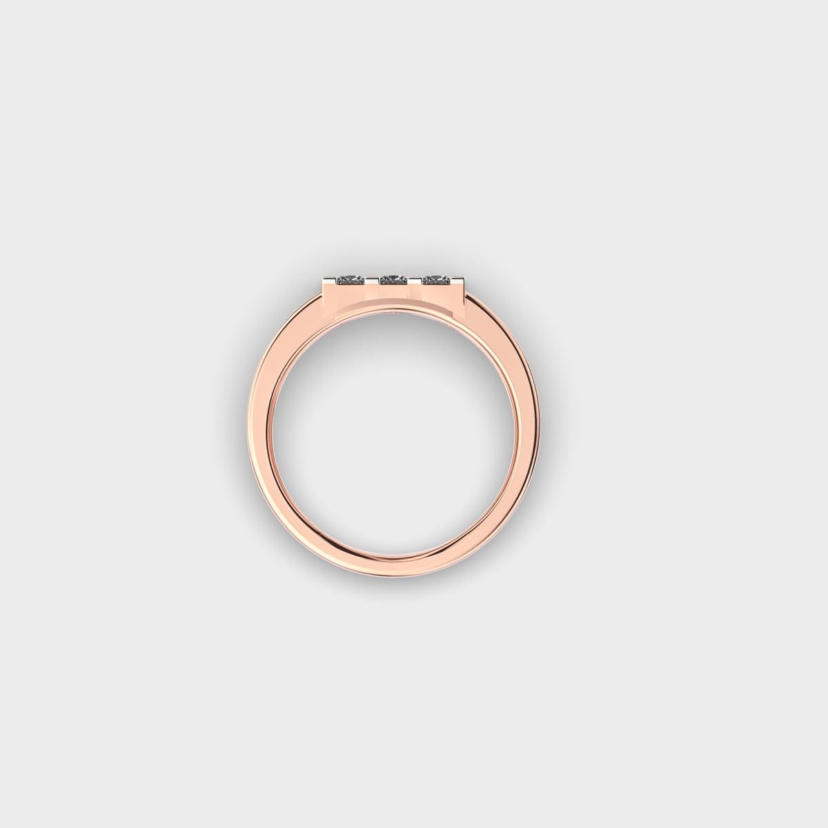 Knight Arc Round Diamond Ring - View 4