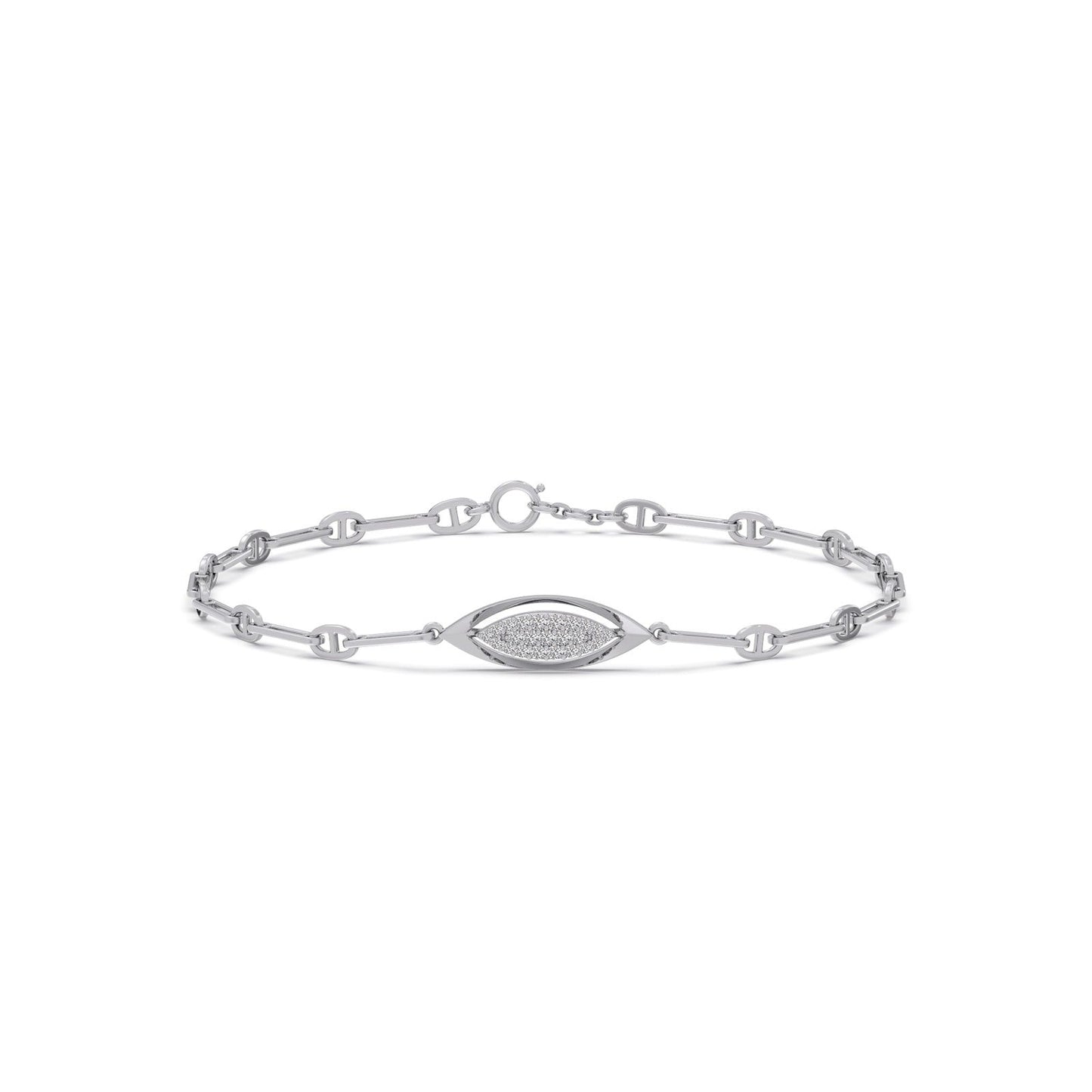 Lumina Marquise-Link Diamond Chain Bracelet