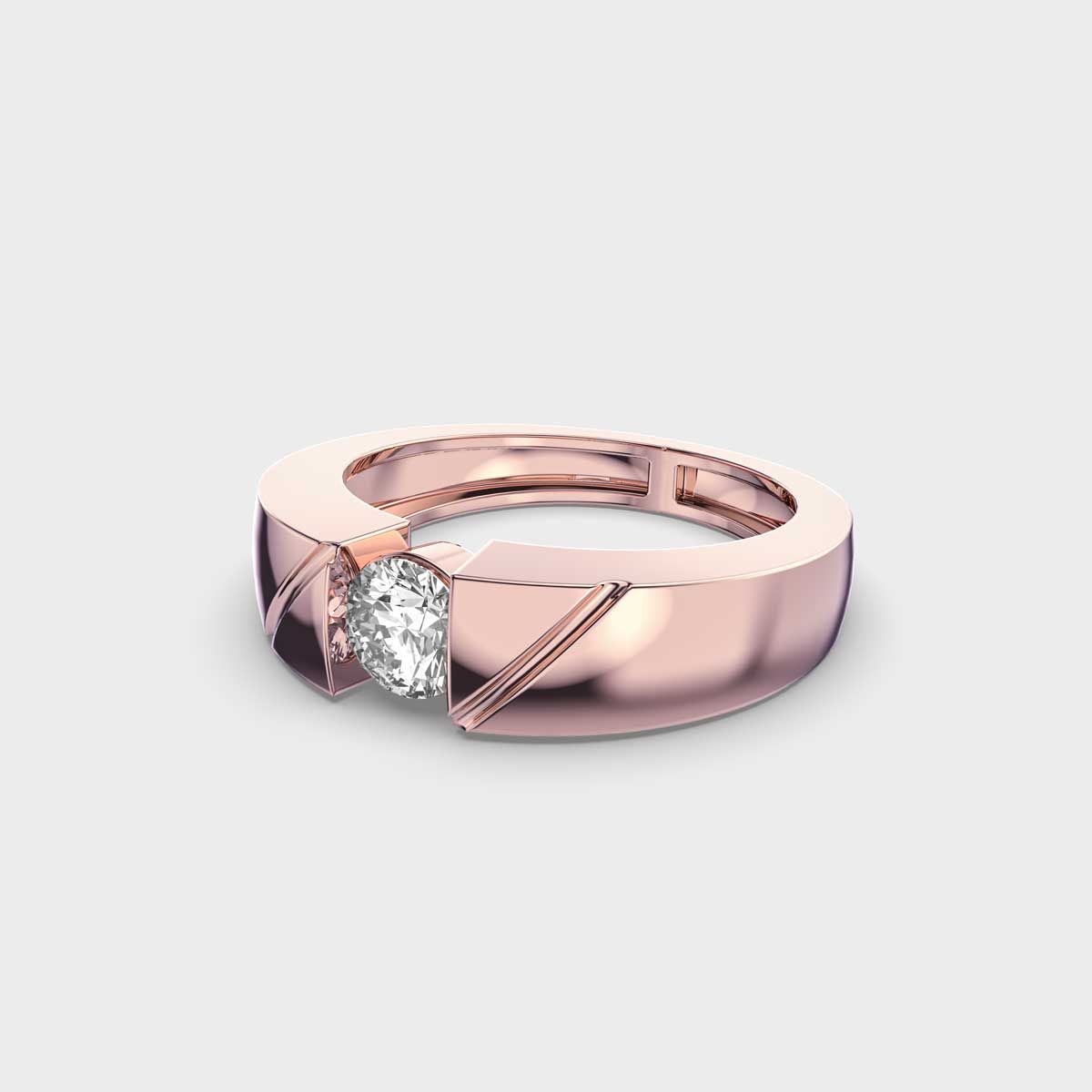 Shining Armour Diamond Band Ring For Men - View 2