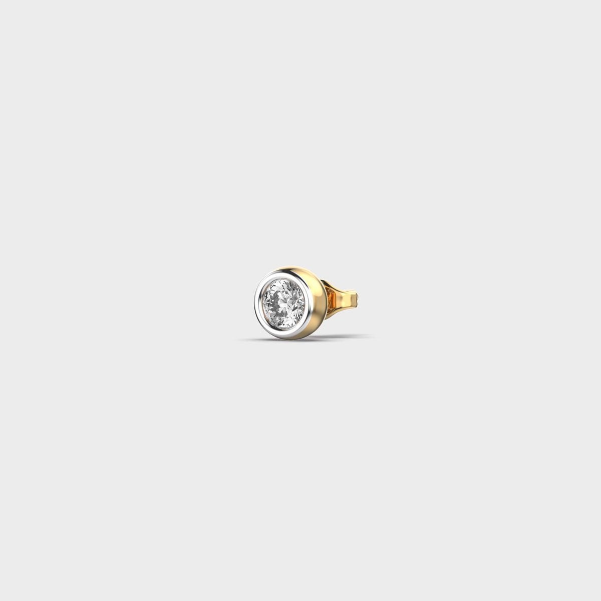 Radiant Orbis Onum Round Diamond Stud For Men