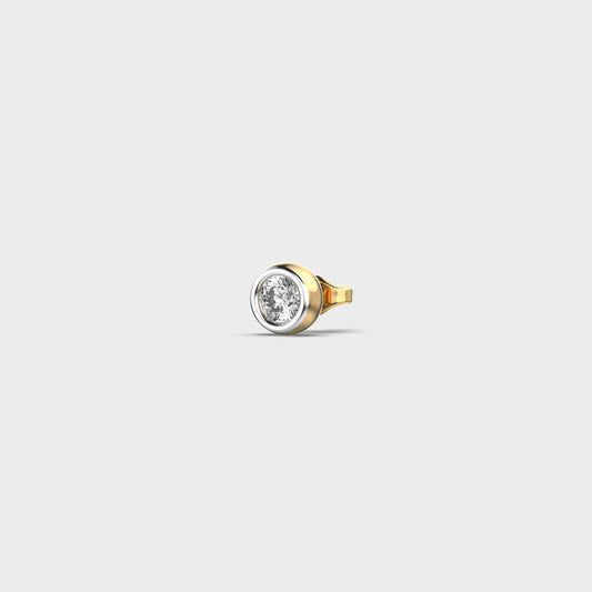 Radiant Orbis Onum Round Diamond Stud For Men