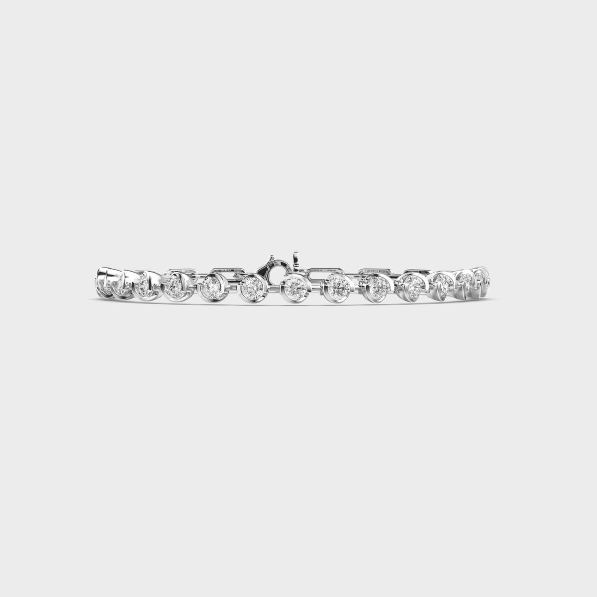 Crescent Cradle Sparkle Diamond Bracelet