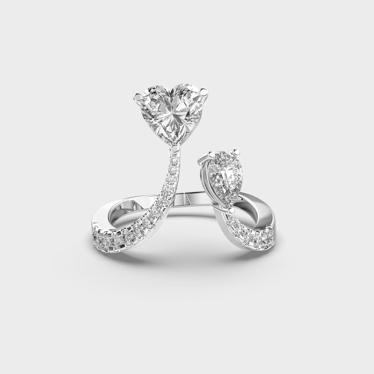 Rising Heart Diamond Ring - View 7