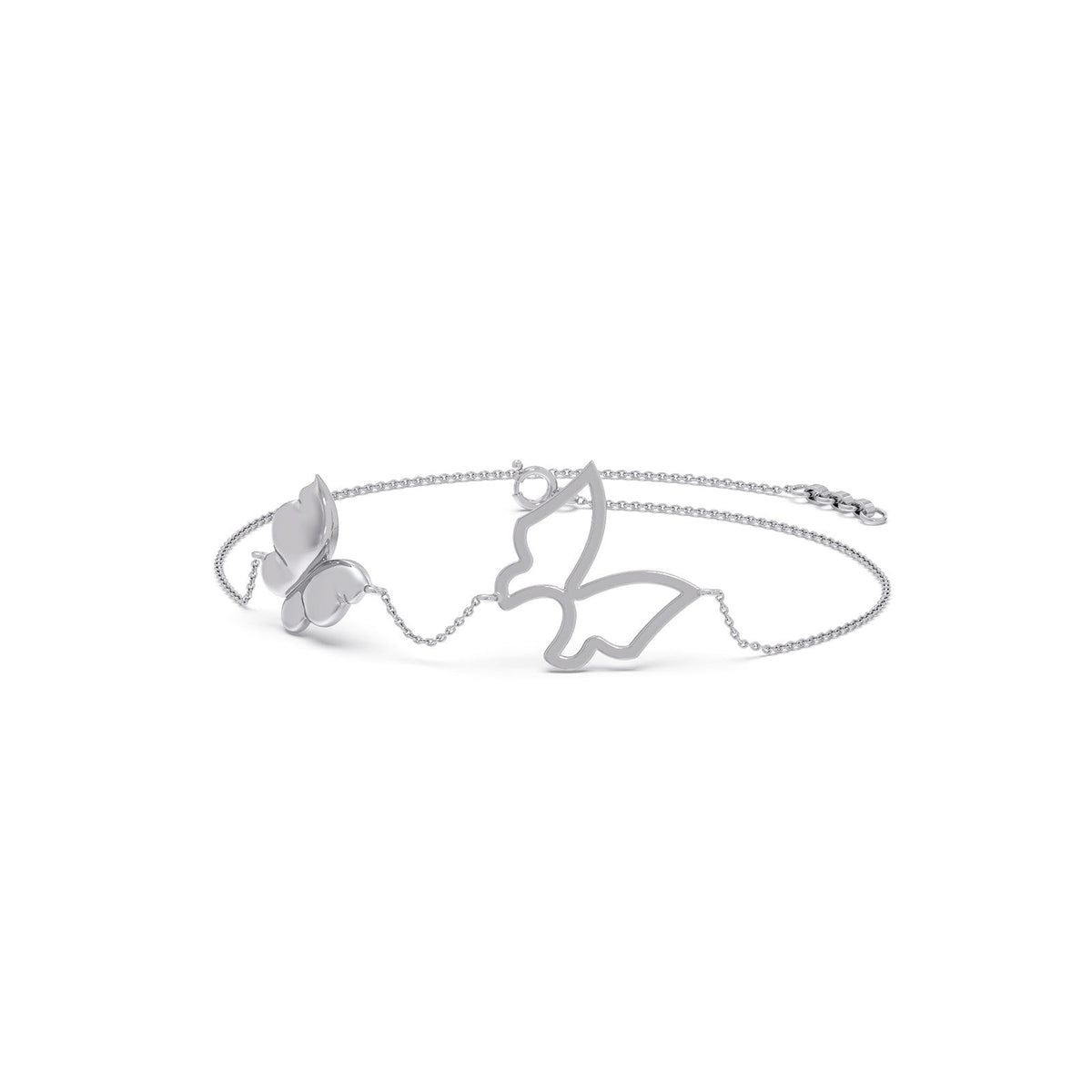 Butterfly Plain Gold Chain Bracelet