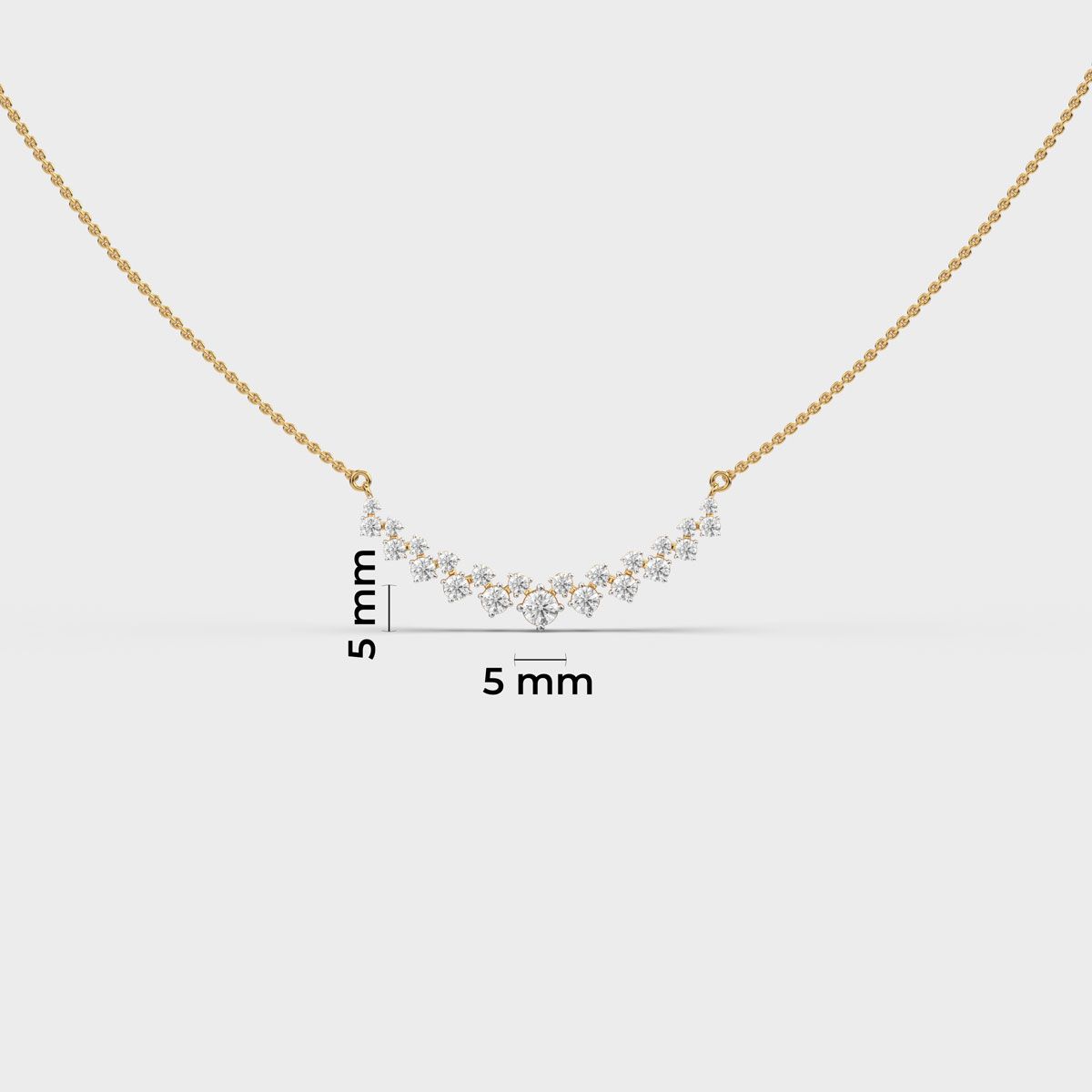 Scattered Curve Diamond Necklace