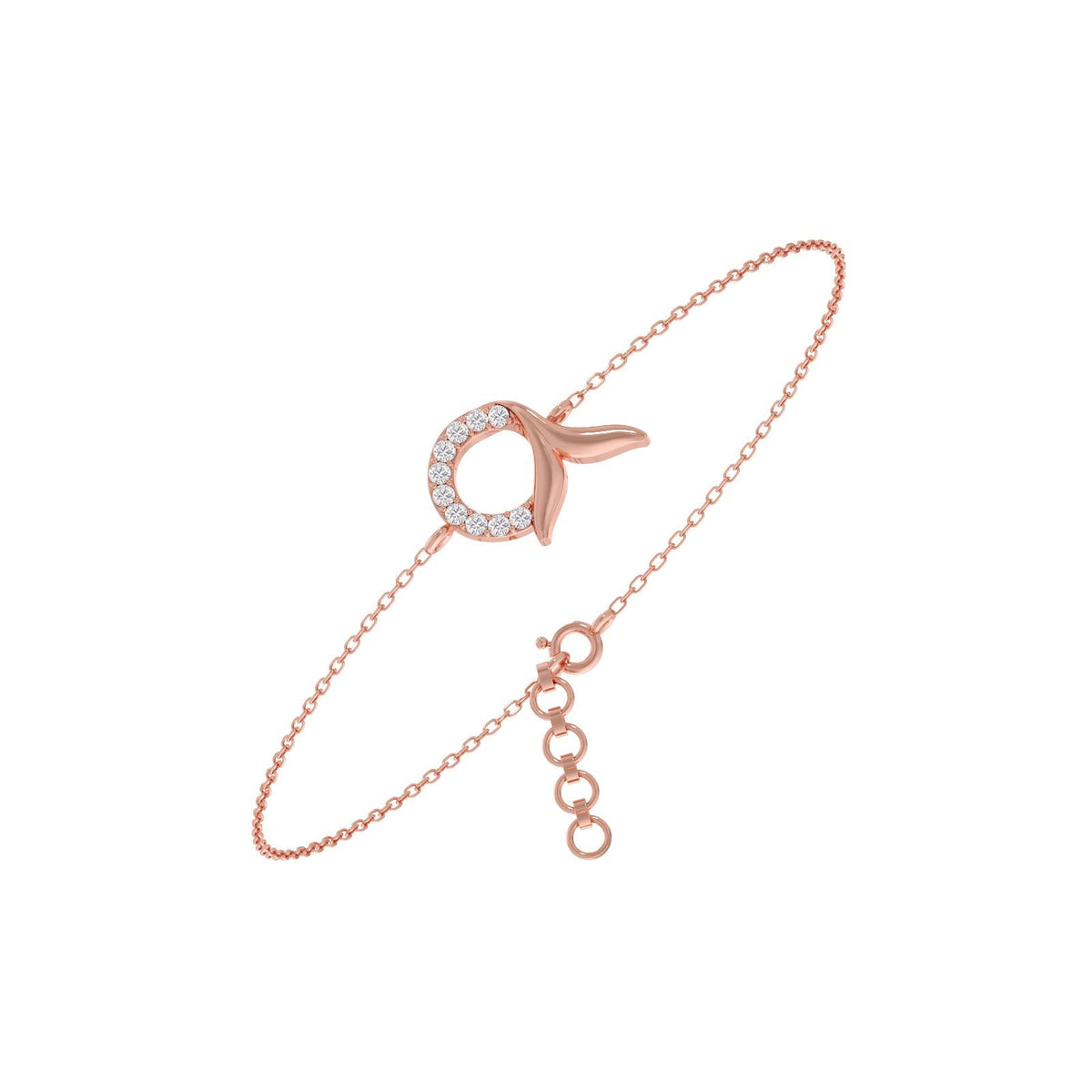 Mermaid Tail Diamond Chain Bracelet