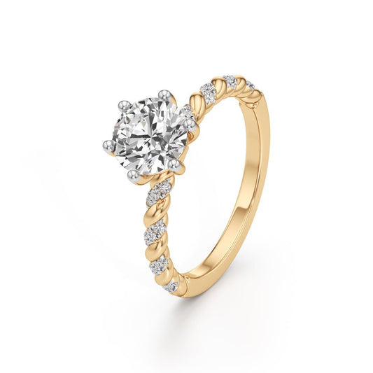 Twist of Eternity Solitaire Ring