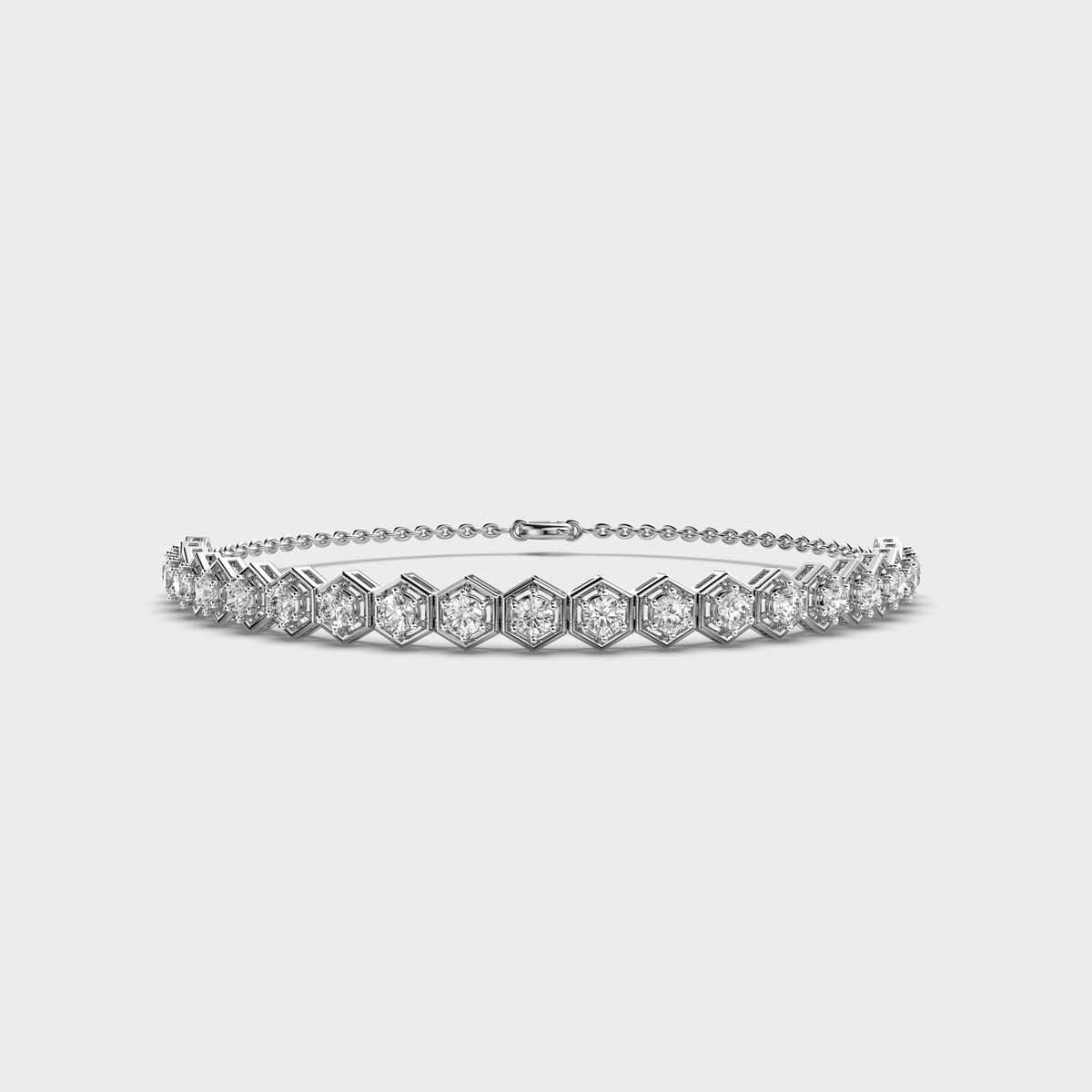 Classic Honeycomb Diamond Bracelet