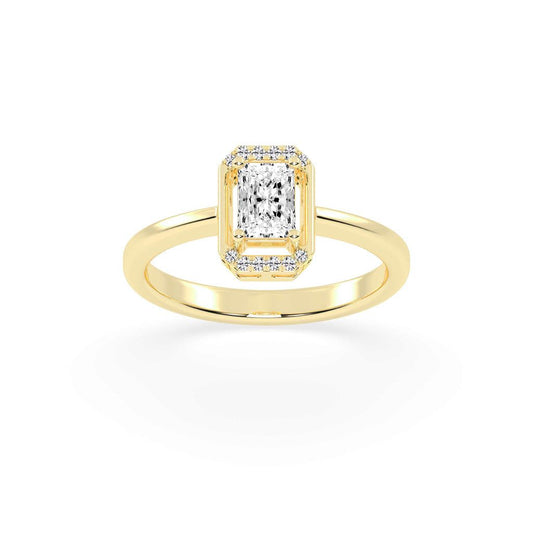 Solance Channel Set Solitaire Lab Diamond Ring