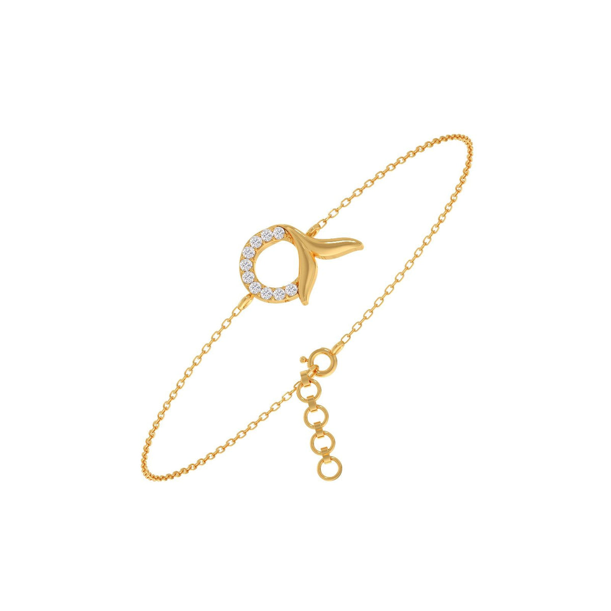 Mermaid Tail Diamond Chain Bracelet